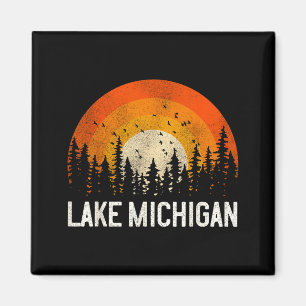 Imã Camisa Lago Michigan Vintage 70s 80s