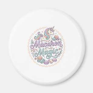 Imã Camisa Mágica de Macaron Unicórnio Caprichoso Desi