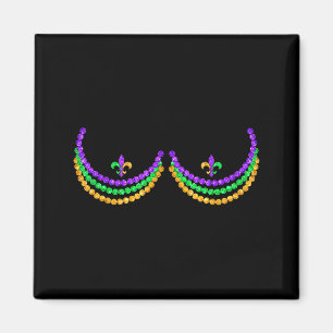 Imã Camisa Mardi Gras Contas Engraçadas S Contorno Fan