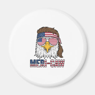 Imã Camisa Meri-Caw Águia Patriótica Gravura Vintage_1