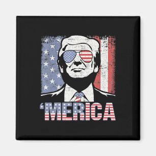 Imã Camisa Merica Feliz 4 de Julho merica Trump Americ