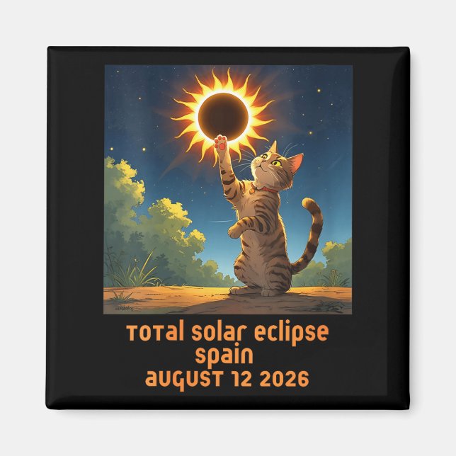 Imã Camisa Mulheres Eclipse Solar Total Gato (Frente)