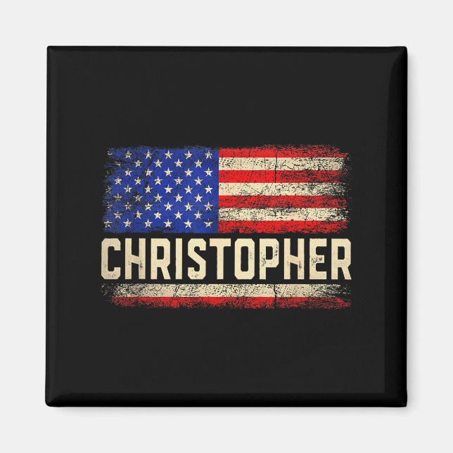 Imã Camisa Nome Christopher Primeiro Nome Christopher  (Frente)
