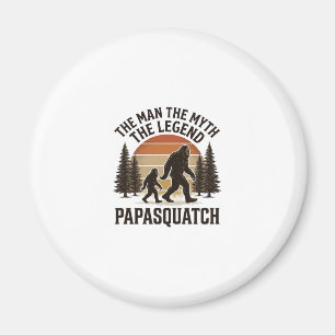 Imã Camisa Papasquatch Vintage Bigfoot Pai Design_1