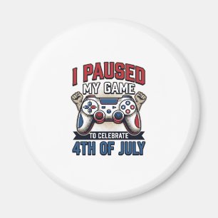 Imã Camisa Patriota Gamer 4 de Julho Vetor Vintage_1