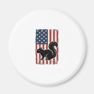 Imã Camisa Patriótica de Esquilo da Bandeira Americana