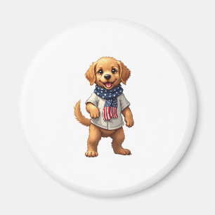 Imã Camisa Patriótica Vintage Cachorrinho Dourado Amer