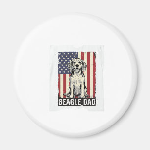Imã Camisa Patriótica Vintage de Design de Cachorro Pa