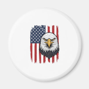 Imã Camisa Patriótica Vintage Eagle Bandeira Americana