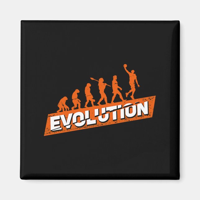 Imã Camisa Presente Evolução do Jogador de Basquete (Frente)