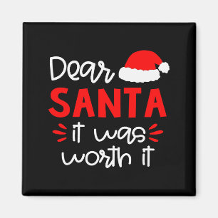 Imã Camisa Querido Papai Noel Roupas de Natal Divertid