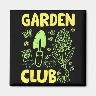 Imã Camisa retrô engraçada do clube de jardinagem aman