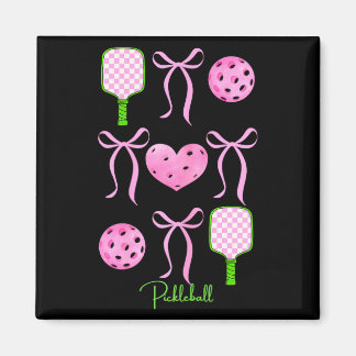 Imã Camisa rosa de pickleball para meninas que amam jo