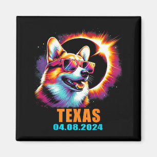 Imã Camisa Texas Eclipse Solar Total Corgi