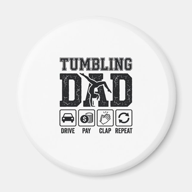 Imã Camisa Tumbling Dad Drive Pay Clap Repeat Design_1 (Frente)