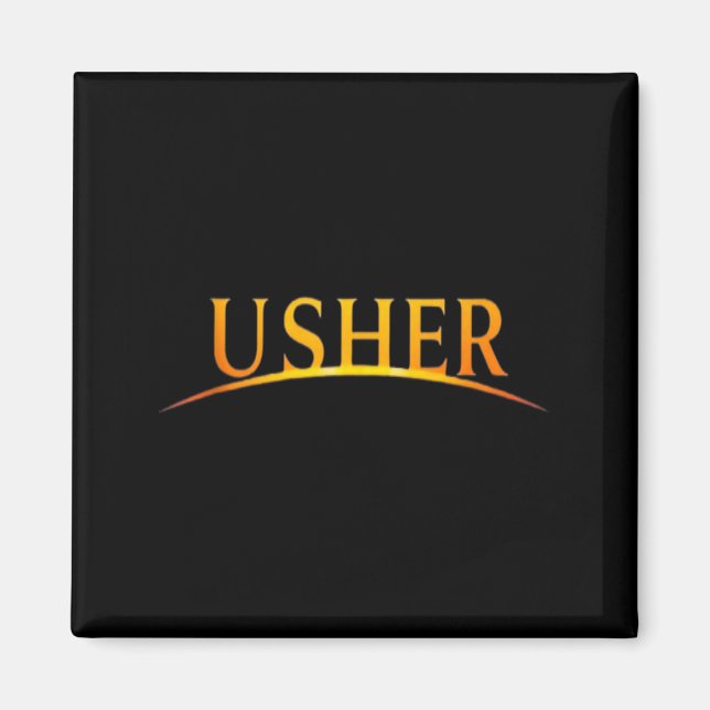Imã Camisa Uniforme de Usher para Presente da Igreja C (Frente)