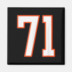 Imã Camisa Uniforme Laranja e Branco Srts Número 71 Pl