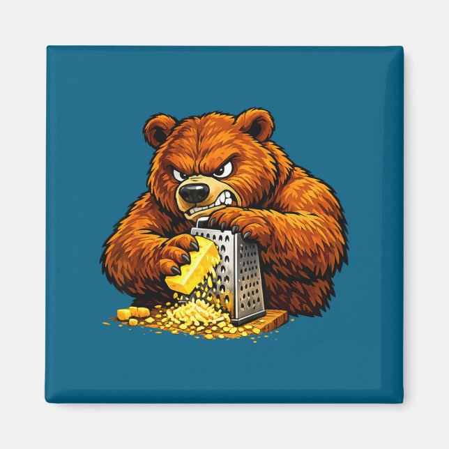 Imã Camisa Urso Bravo Ralando Queijo Ralador (Frente)