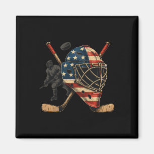 Imã Camisa Usa Helmeto de Goleiro Hóquei no Gelo 4 de