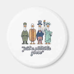 Imã Camisa Vetorial Vintage de Gansos Patrióticos em L
