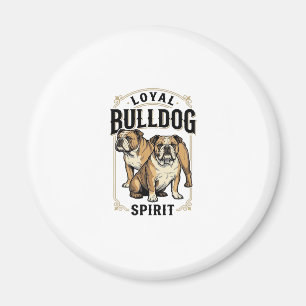 Imã Camisa Vintage Bulldog Camiseta de Gravura de Bull