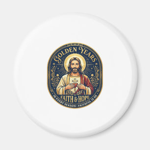 Imã Camisa Vintage de Aposentadoria de Jesus Cristão