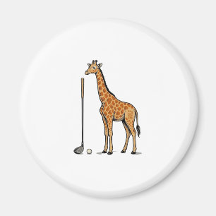 Imã Camisa Vintage Giraffe Golf Vector Gravura T-Shirt