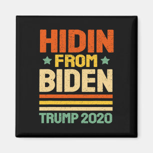 Imã Camisa Vintage Hidin From Biden Trump 2020 Bandeir