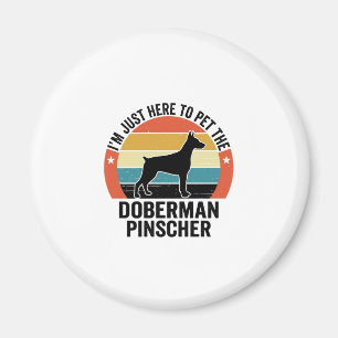 Imã Camisa Vintage para Amantes de Doberman Pinscher