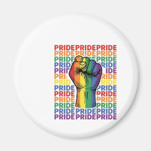 Imã Camisa Vintage Pride Punho Erguido Arco-íris Desig