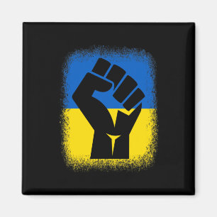 Imã Camisas Branqueadas Punho Bandeira Eu Apoio a Ucrâ