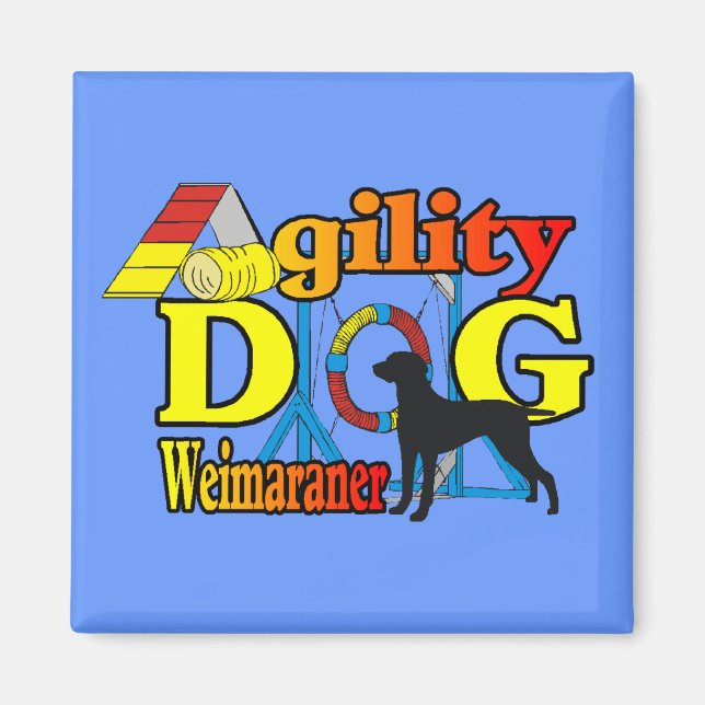Imã Camisas de Agilidade do Weimaraner Ofertas (Frente)