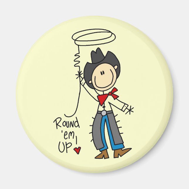 Imã Camisas de Cowboy e Presentes Round Em Up (Frente)