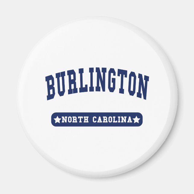 Imã Camisas de estilo do Burlington North Carolina (Frente)