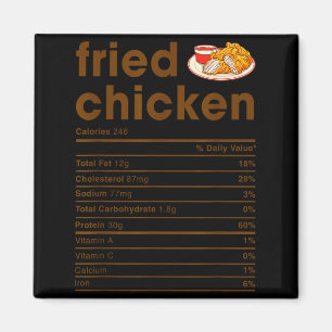 Imã Camisas de Fatos Nutricionais de Alimentos Co. Fra