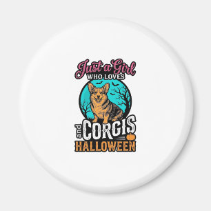 Imã Camisas de Gravura Vintage de Corgis e Menina de H