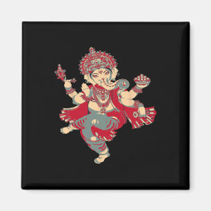 Imã Camisas de Ioga Espiritual Deus Hindu Ganesha Medi