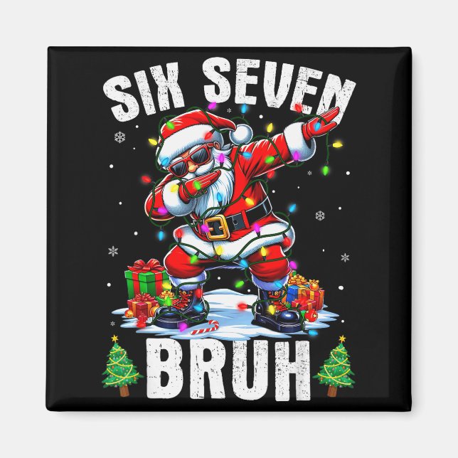 Imã Camisas de Natal do Papai Noel Dabbing Bruh 67 Sei (Frente)