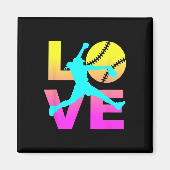 Imã Camisas de Softbol para Meninas Amam  (Frente)