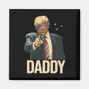 Imã Camisas Divertidas do Trump Papai Está em Casa Par