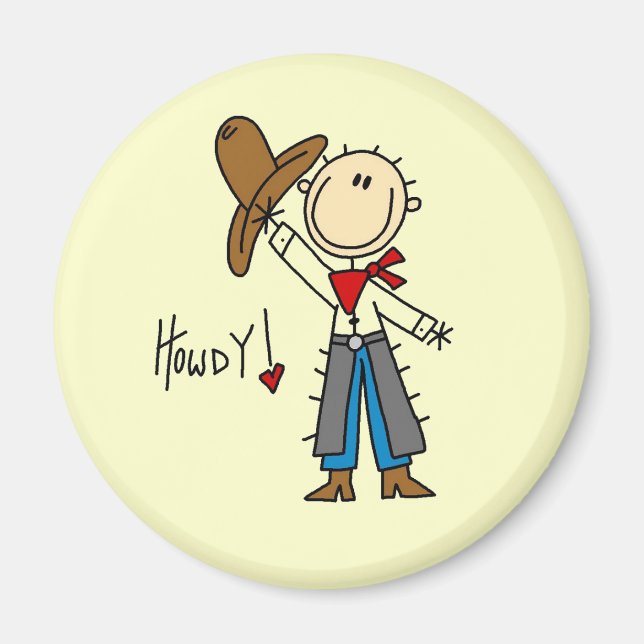 Imã Camisas e Presentes Cowboy Howdy (Frente)