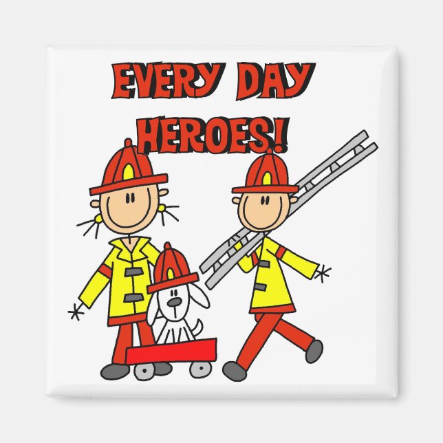 Imã Camisas e Presentes de Heróis Bombeiros (Frente)