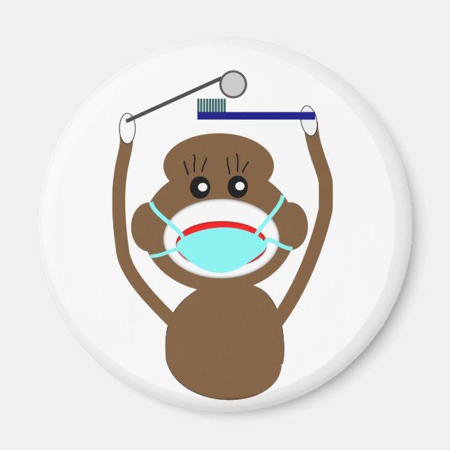 Imã Camisas e presentes do macaco Dentist Sock — Adorá (Frente)