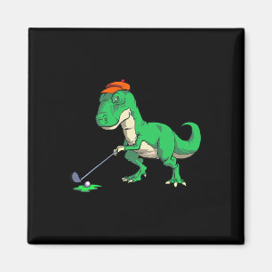 Imã Camisas engraçadas de golfe de dinossauro T Rex pa