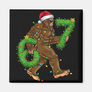 Imã Camisas engraçadas de Natal do Bigfoot Seis Sete 6