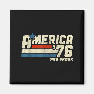 Imã Camiseta 250º Aniversário EUA Aamérica Retro 250