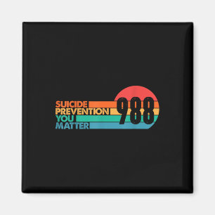 Imã Camiseta 988 Linha de Prevenção de Suicídio 988 Co