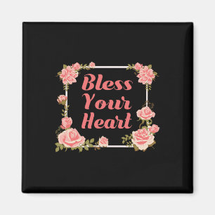 Imã Camiseta Abençoai Seu Coração Com Rosas Inspirador