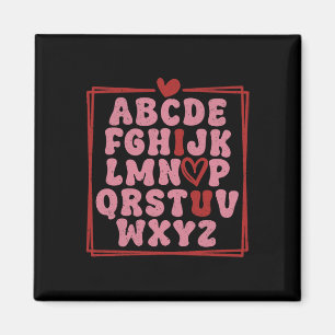 Imã Camiseta Alfabeto Abc Eu Te Amo Dia Dos Namorados 