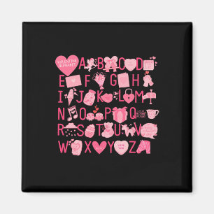 Imã Camiseta Alfabeto Abc Eu Te Amo Dia Dos Namorados 